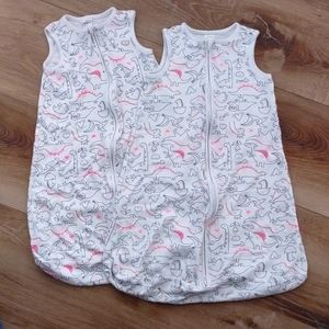 SOLD Girl's Dinosaur Sleep Sack Bundle Size M